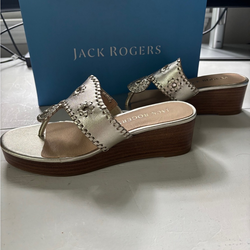 Jack Rogers Stacked Mid Wedge